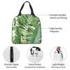 Green Tropical Leaf Print Insulated Lunch Bag for Kids School Cooler Thermal Food Box Tote Portable Lunch Boxes Container