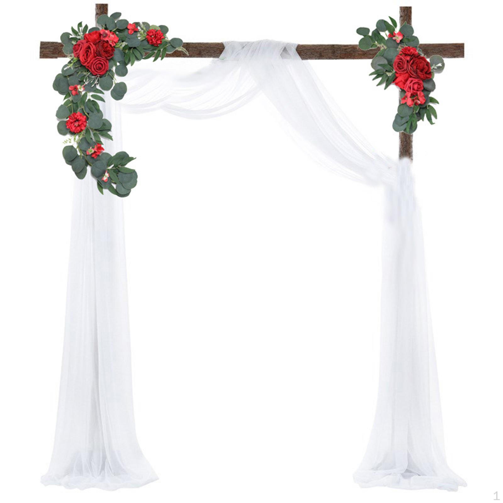 2 шт. Цветочная гирлянда-гирлянда Свадебный прием Венок Приветствие Шелковая гирлянда