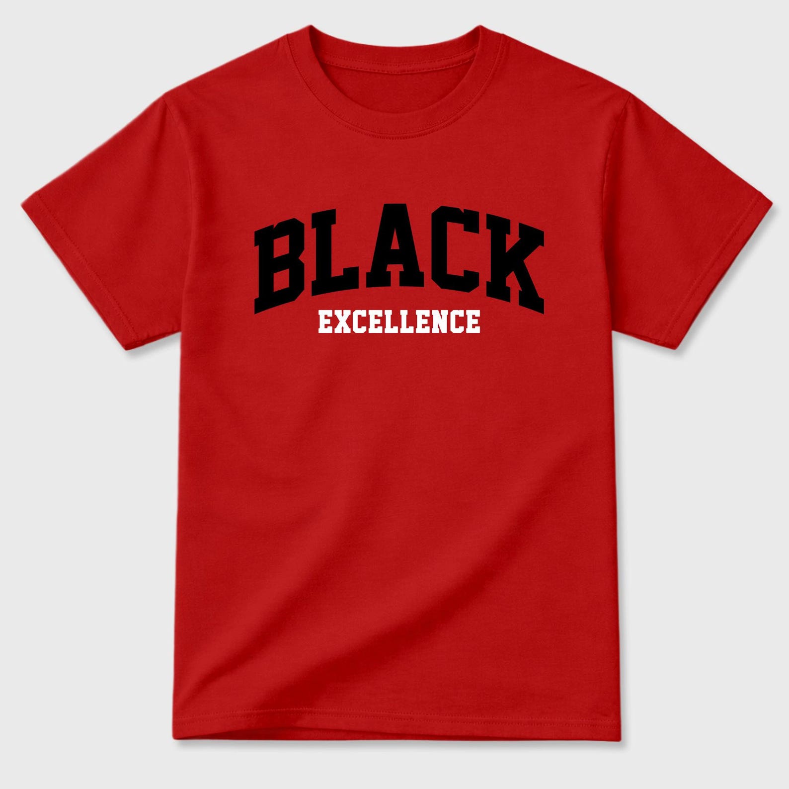 Varsity Black Excellence graphic tee. Streetwear Brand Graphic T-Shirt. AJ1 Low OG Banned M