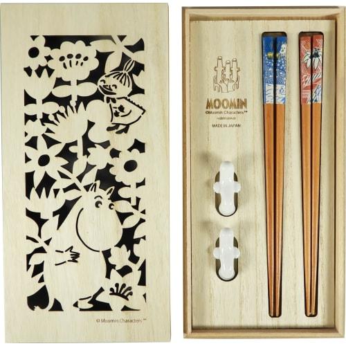 

Палочки для еды Муми-тролли (23см) с подставкой для палочек Хаттифаттенер, подарочный набор из пары, деревянная коробка, Айна, товары Муми-тролли, подарок для женщин, день рождения, посуда, сделано и