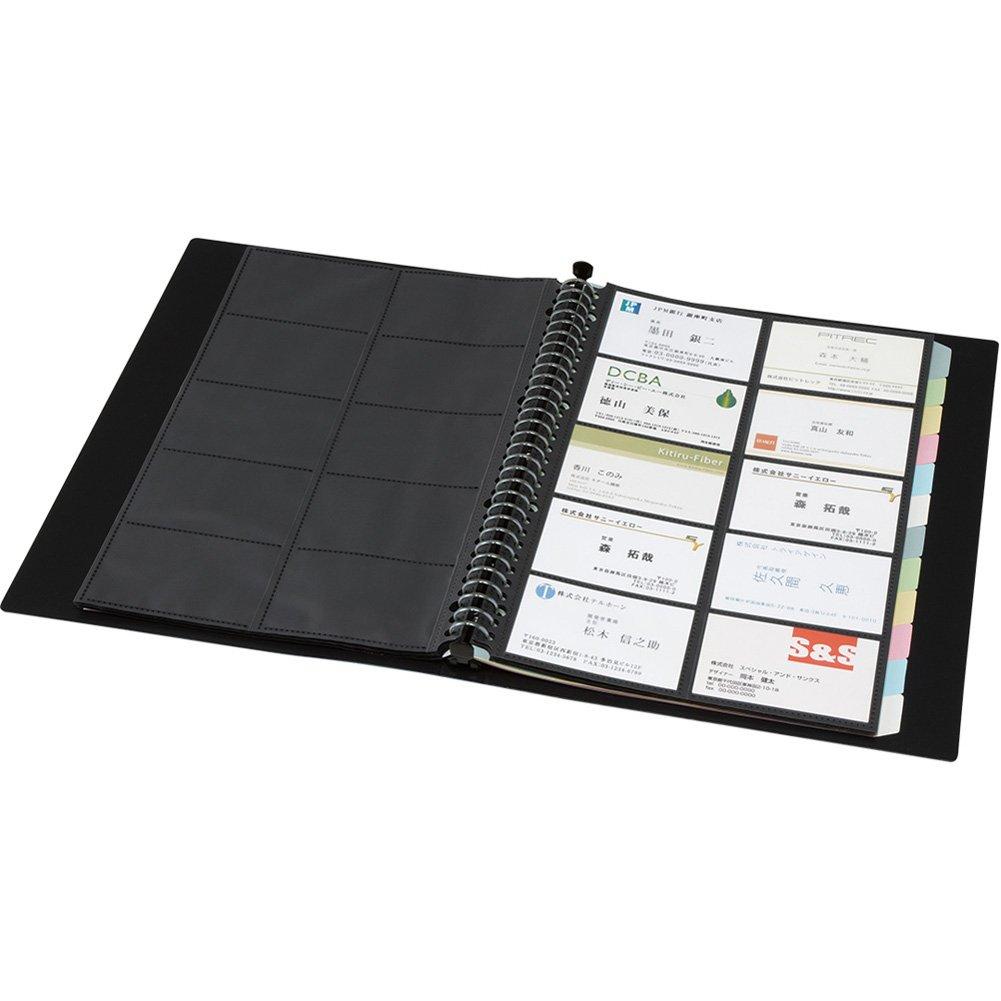 King Jim Business Card Holder Shotdocks Interchangeable 500 Pockets Max 800 Pockets A4 Vertical Black 36SDW-BK