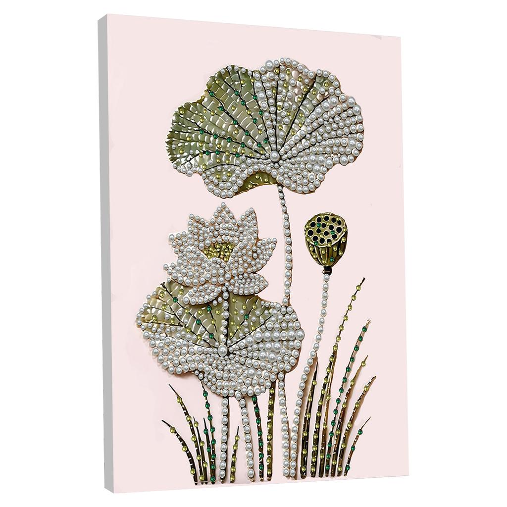 DIY Pearl Gem Paintings Picture Arts Craft With Frame 30x40cm for Adults Beginners Home Wall Decor