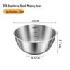 ZISIZ 316 Food-Grade Stainless Steel Salad Bowl