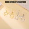Cazador Snake Earrings for Women Stainless Steel Animal Jewelry Gold Plated Cute Pendant Drop Earrings Birthday Gift 2026 Trend