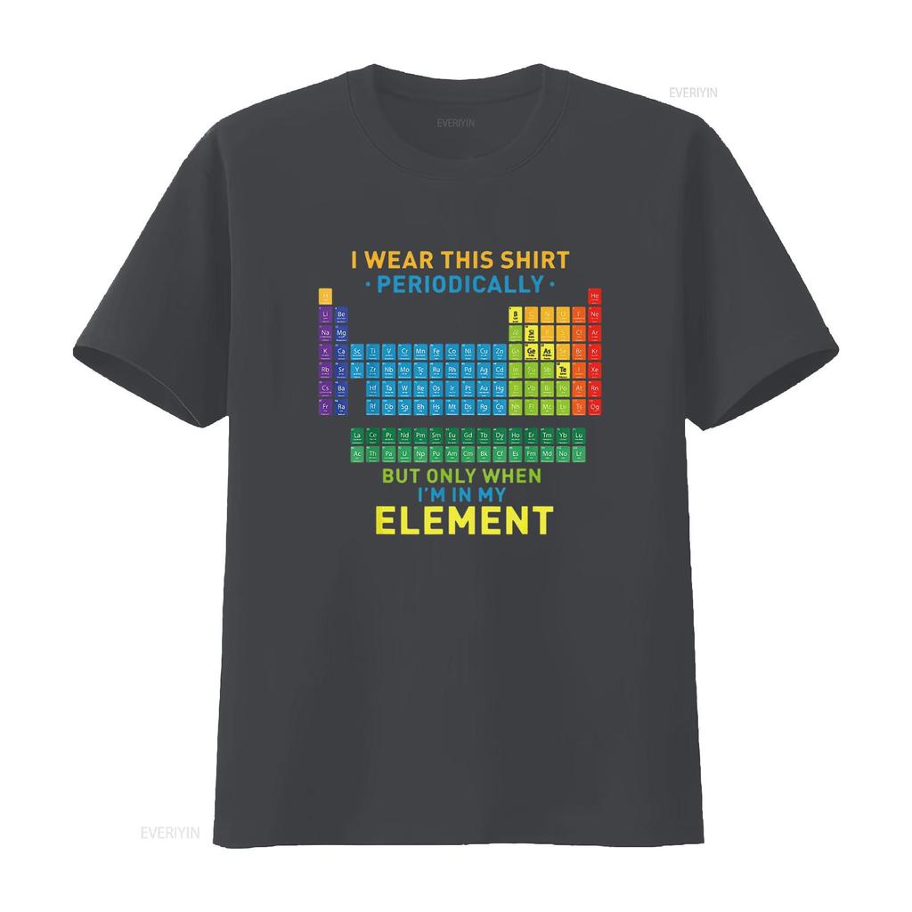 Chemistry Periodic Table I Wear This T Shirt Periodically Vintage Washed Top For Everyday Wear Casual Fashion Designer Clothes
