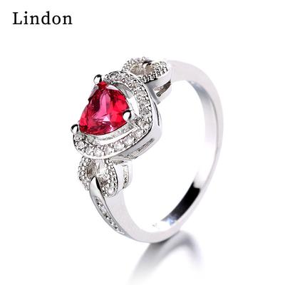Lindon Classic Copper Alloy Zircon Ring Ladies Jewelry Wedding Promise Party Gift