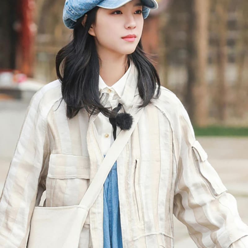 LOOKING4U CARA PARK Denim Newsboy Cap C2 LIGHT BLUE