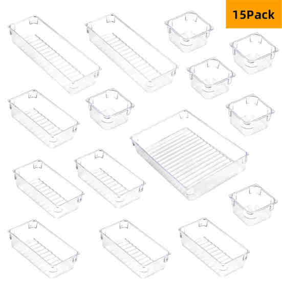 

15 шт./компл. офисный стол с защитой от царапин, органайзер для ящиков, косметический шкаф, ящик для хранения
