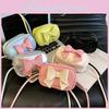 Trendy Solid Color Kids Shoulder Bag With Breathable Pu Material And Bow Accent