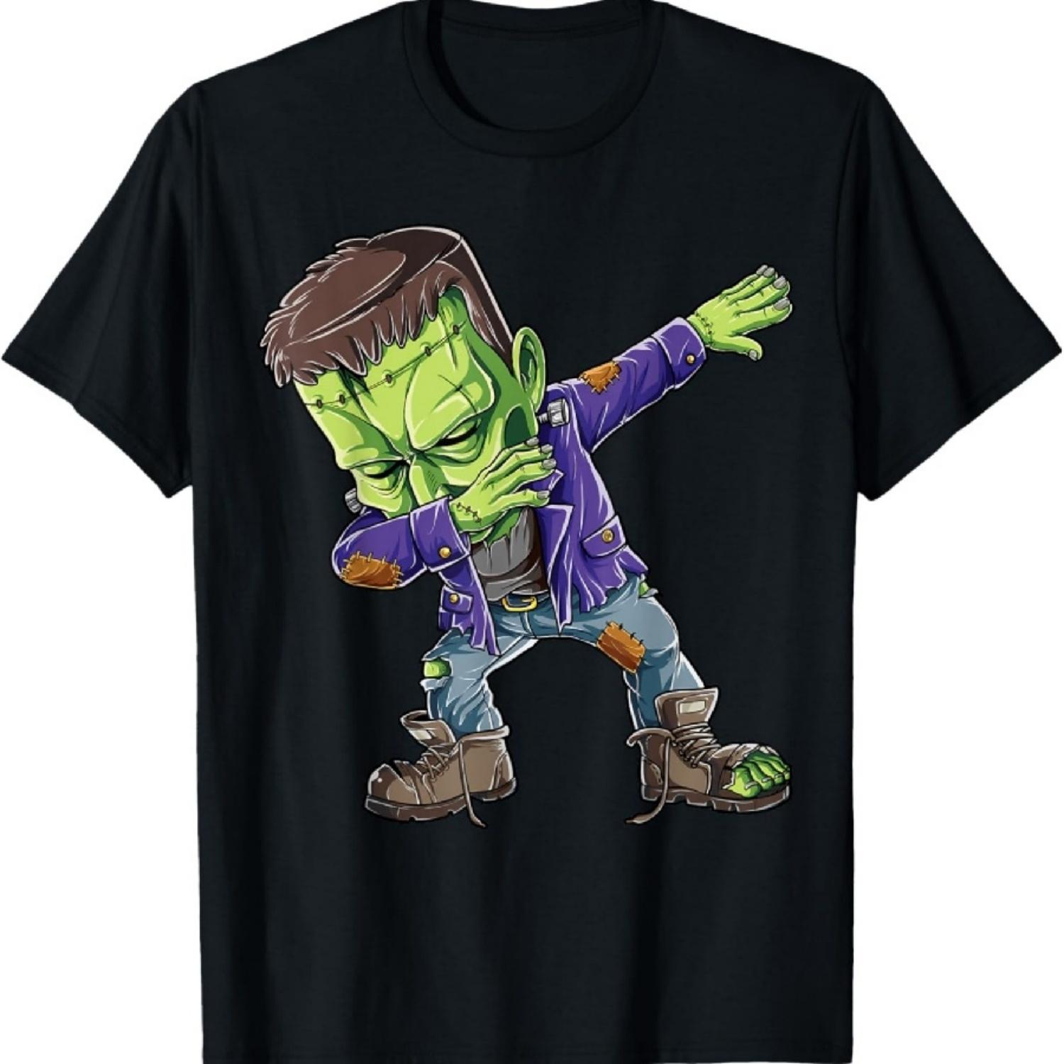 

Halloween Boys Men Dabbing Frankenstein Monster Zombie Dab T-Shirt XXXXXL
