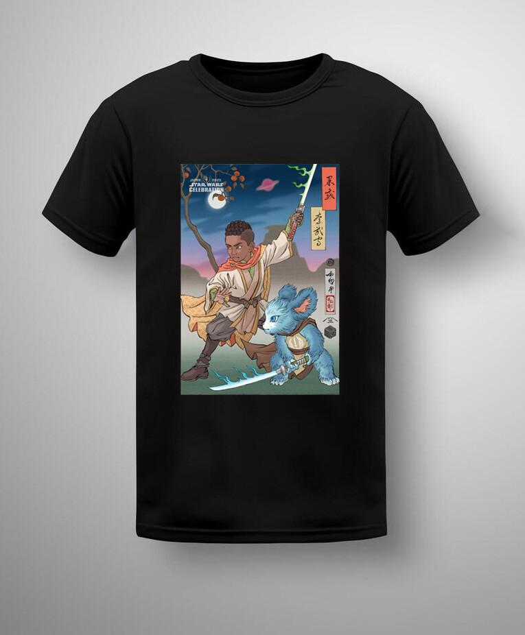 Ukiyo-E Kelleran Beq Vs Loth Cat Star Wars Celebration Japan 2025 Poster Shirt Unisex T-Shirt S