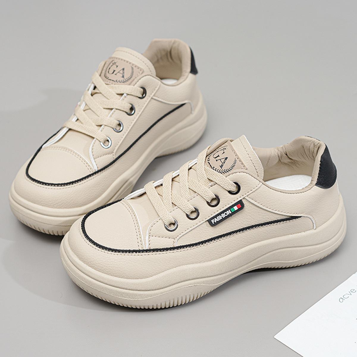 

Модные женские кроссовки на платформе, белые туфли на толстой подошве, увеличивающие рост, дышащие 40 хаки