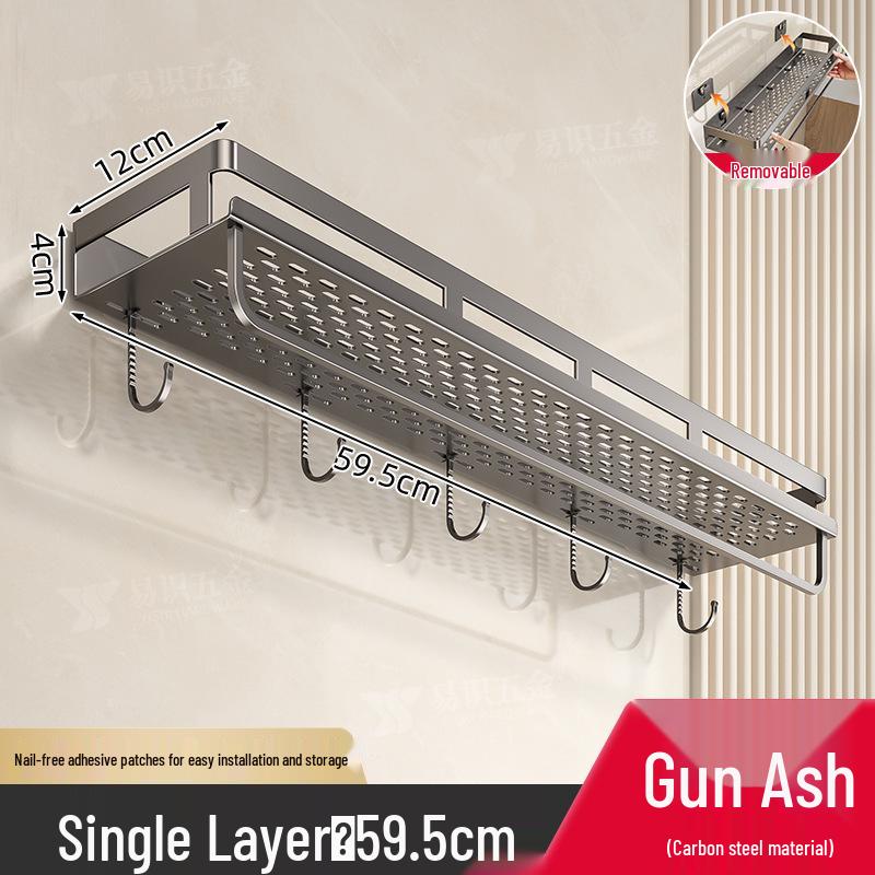 Deliksiz Duvara Monte Banyo Lavabo ve Tuvalet Saklama Rafı