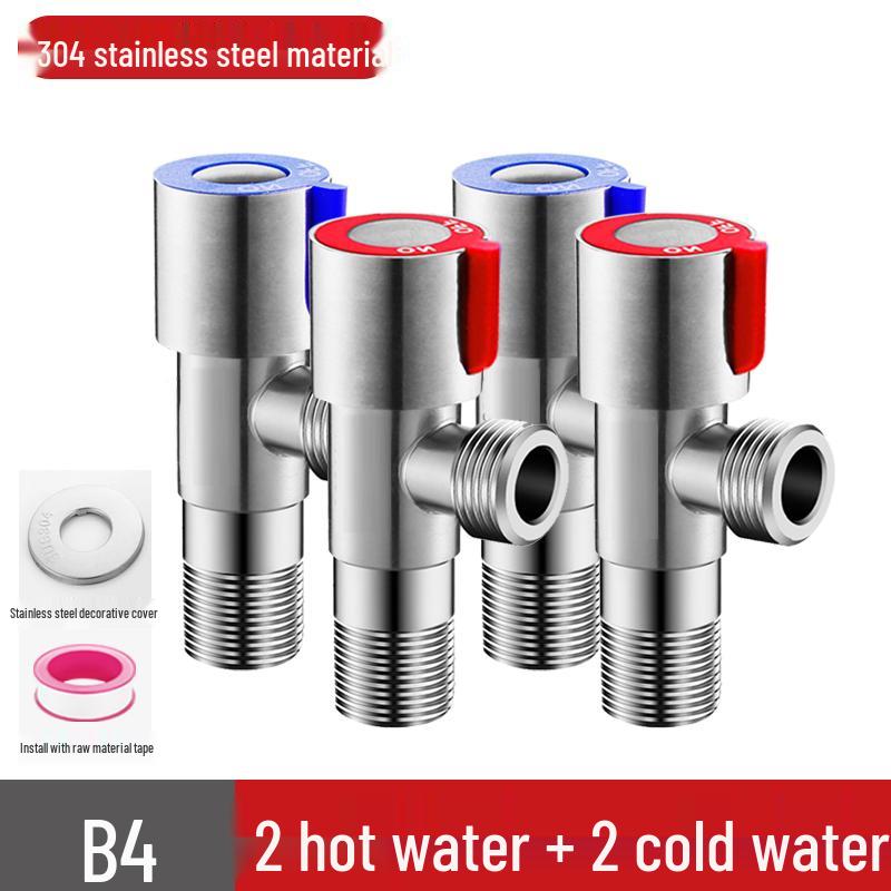 304 Stainless Steel Angle Valve for Hot and Cold Water Heater and Toilet Tap