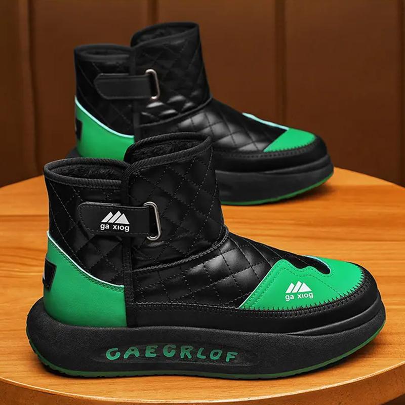 2024 Herrenstiefel Winter High-Top Mode Causal Schneestiefel für Herren Reißverschlussstiefel Gepolsterte Verdickung Warme Schuhe Rutschfeste Herrenschuhe