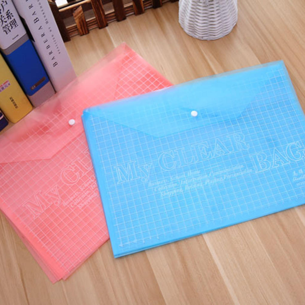 1/5/10 A4 PVC Plastic Document Bag Paper Office Supplies Clear File Folder Bags
