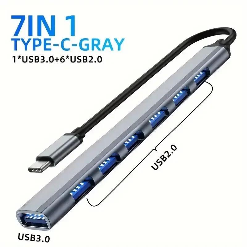 

Type C HUB 3.0 Adapter OTG For Xiaomi Lenovo Macbook 13 15 Air Pro PC Laptop Comp7 Port Multi Splitter uter Accessories