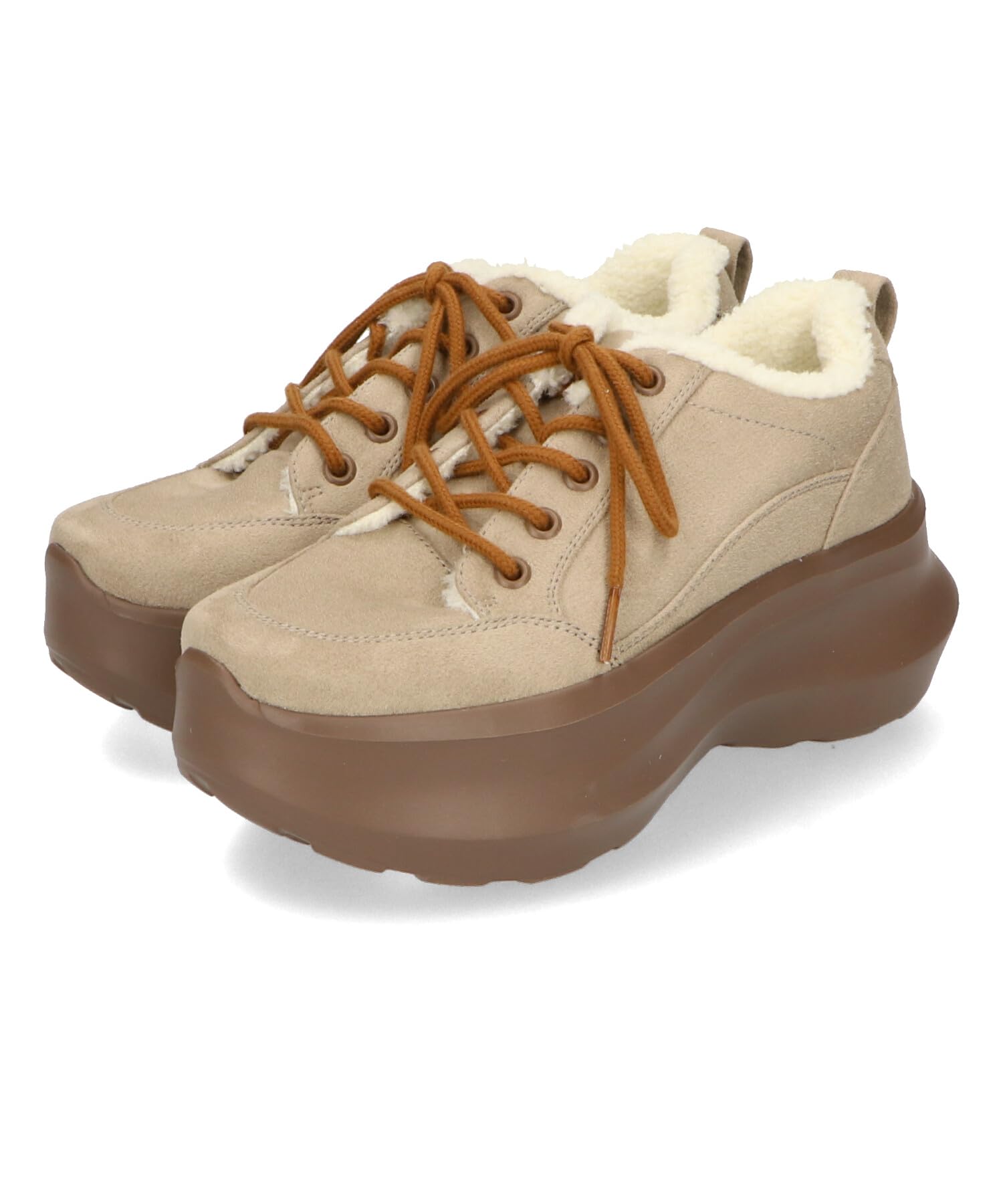 

thick color 6cm OT3739 cm [Oriental Traffic] Sneakers, sole, fleece, warm, brushed, autumn/winter, stylish, scheme, heel, women s, BROWN, 24.0