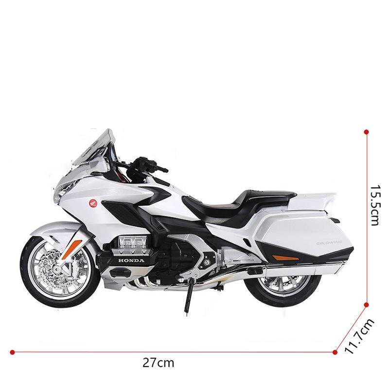 1/9 Honda Gold Wing Tour GL1800 Alloy Die Cast Motorcycle Model Vehicle Collection Sound and Light Off Road Autocycle Toys Car