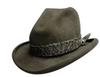 Cappello alla moda in feltro di lana pura a tesa arricciata, cappello in feltro di pecora stile vintage
