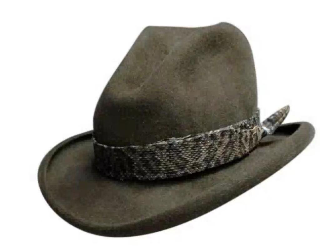 Cappello alla moda in feltro di lana pura a tesa arricciata, cappello in feltro di pecora stile vintage