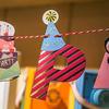 Grattis på födelsedagsfesten Söt kransdesign Födelsedagsfest Bunting Banners