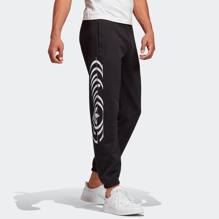 Adidas Originals Torsion Sp Logo Print Jogger Running Pants Men Bottoms Black GD6011