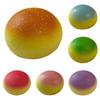Colorful Steamed Bun Slow-Rising Squeeze Toy Soft PU Fidget for Stress Relief Cute Office Decompression Gadget for Kids Adults