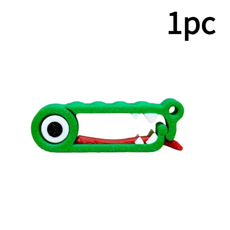 1/3pcs Fun Crocodile Cable Organizer Clip - Adorable Crocodile-Shaped Holder, PET Material Suitable for Travel,, Office, Bedside