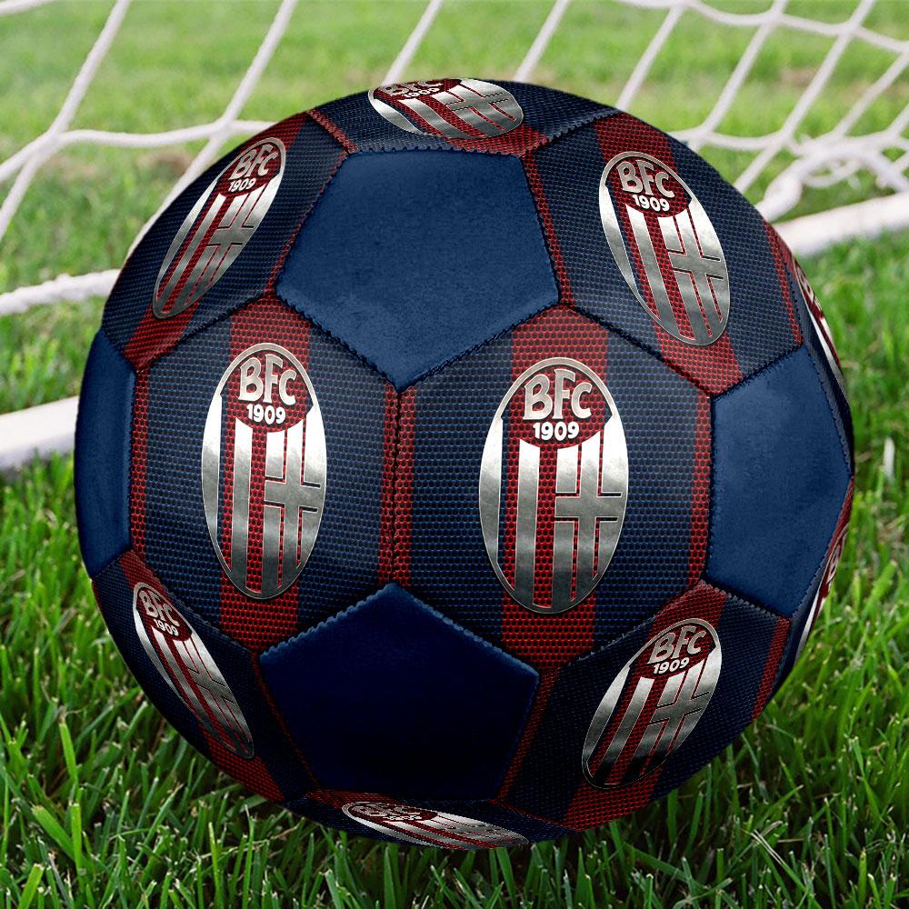 1 pz Pallone da Calcio Bologna FC 1909 Misura 5 Pallone da Calcetto Indoor alla Moda Colorato Gioco in Cortile - Ottimo per Regalo agli Appassionati di Sport HE14