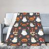 Halloween Pattern Ghosts Pumpkin Blankets Coral Fleece Plush Summer Air Conditioning Warm Throw Blanket for Bed Car Rug Piece