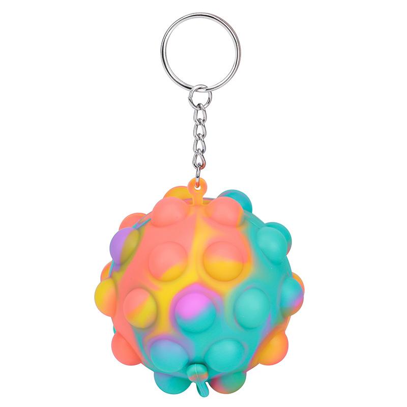 

Трансграничный Пузырьковый Шар Пресс Музыка Декомпрессия Декомпрессионный Артефакт Щипок Пальцем Пресс Обучающая Игрушка Брелок Подвеска Small bubble ball (air return valve) разноцветный