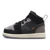 Air Jordan 1 Mid SE Craft TD Inside Out - Preto Tênis de Bebê Grafite Claro Vela Cinza Cimento DV0437-001
