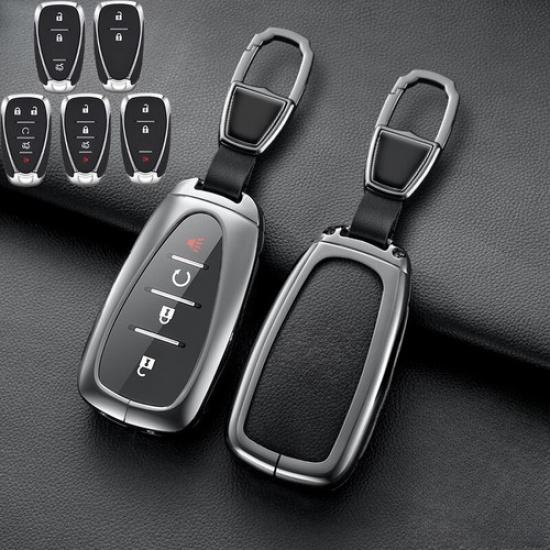 Zinc Alloy TPU Leather Car Key Cover Case For Chevy Cruze Malibu Camaro Blazer