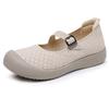 Shoes Women's Summer Breathable Shoes Round Head Buckle Lightweight Soft Sole Casual Versatile Fashion Shoes Mom Shoes