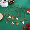Christmas Bracelet & Necklace: Snowman, Santa, Bell & Wreath Pendants - European & American Creative Design