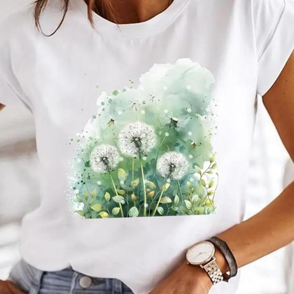 Butterfly Trend 90s Casual Top Clothes Female Short Sleeve Print Tshirts Fashion Oneck T Clothing for Women Graphic Tee