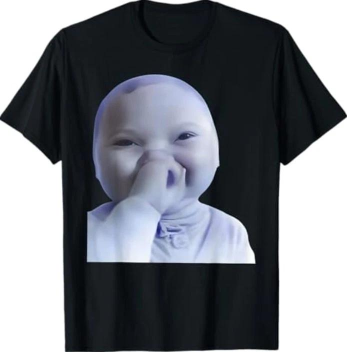 Funny AI Baby Laughing Meme Graphic Gen Z Humor Viral Meme T-Shirt 4XL