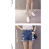 High-waisted Ribbed Denim Shorts Women's Summer Fur Baggy All-match Student Wide Leg Hot Pants