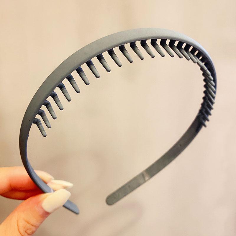 Frauen Einfache Bunte Matte Zahnhaarbänder Gebrochenes Haar Finishing Stirnband Outdoor Haar Hoop Kopfbedeckung Mode Haar Zubehör