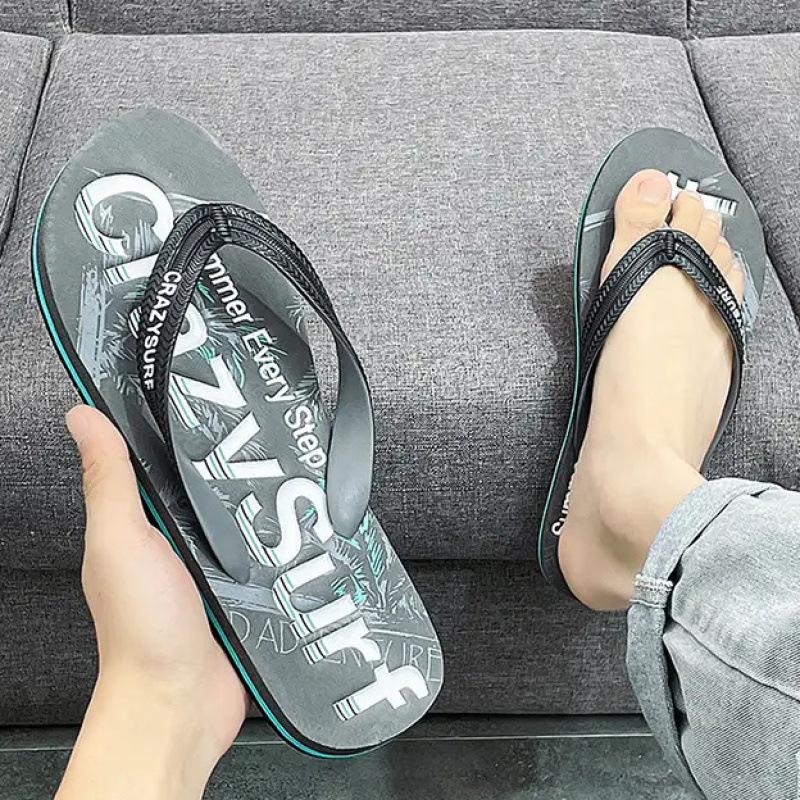 Flip-flops Men's 2 Summer New Wear Sports Pinch Feet Men's Indoor Anti-skid More