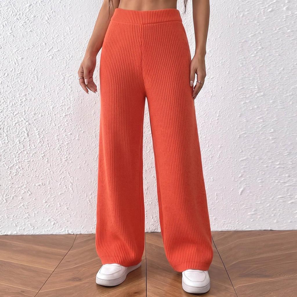 Women's Casual High Waist Straight Wide Leg Pants
