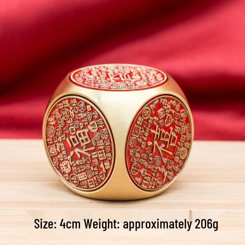 Mosazná vícestranná rotující dekompresní ozdoba pro přilákání bohatství a pokladů