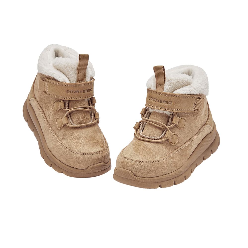 Dave Bella Children Ankle Boots Winter Toddler Infant Warm Soft Short Plush Non-slip Boots Outerwear Kids Casual Shoes DB4254318 27(170)