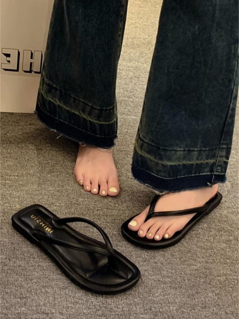 Mode Damen Hausschuhe für Strand Draußen Weiche Flip Flops Schuhe für Damen Flache Sandalen Aktion Elegant und Modisch Originale Pantoletten