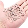 2 sztuk ze stali nierdzewnej na zawiasach bez szwu przegroda Hoop kolczyk w nosie pierścienie podkowy chrząstka Daith Tragus Clicker ustalający Body Piercing