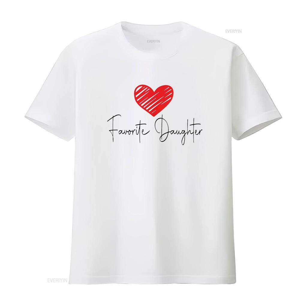 Favorite Daughter For Girls And Women T Shirt Black Vintage Washed Versatile Streetwear Slightly Breathable Unisex