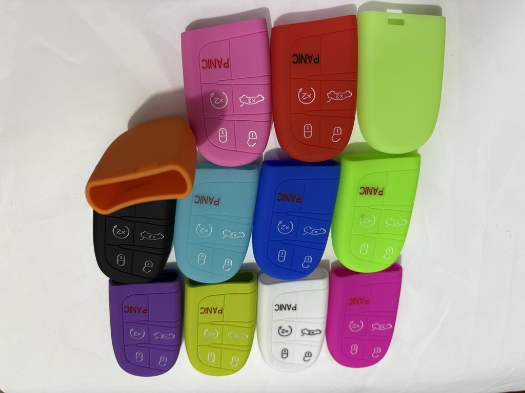 Silicone Car Key Case Cover For Jeep Renegade Compass Grand Cherokee For Chrysler Wrangler For Dodge Challenger Journey Charger
