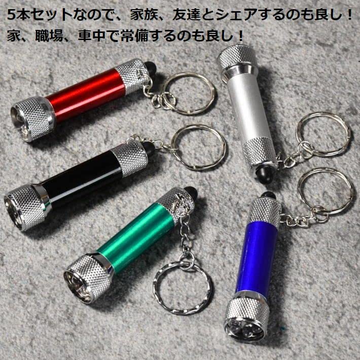 LTG LED Light Set of 5 Handy Light Keychain 7987626