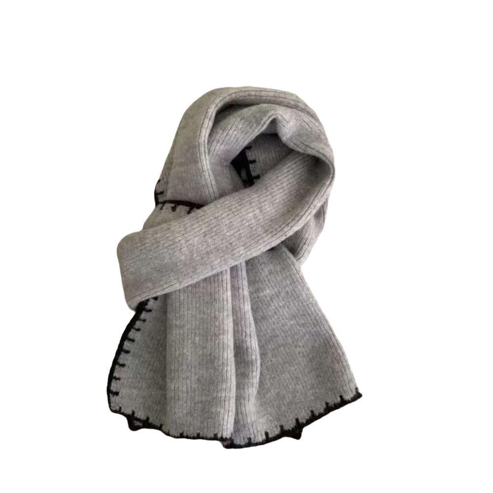 Thicken Knitted Scarfs Large Plush Neckerchief Bandana Winter Scarf Women
